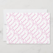 Magenta roze script kalligrafie 3 foto collage sa save the date (Achterkant)