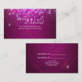 Magenta Roze Sparkle Salon VERWIJST EEN VRIEND Kaa Aanbevelingskaartje (Voorkant / Achterkant)