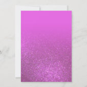 Magenta Roze Sparkly Glitter Ombre Wedding Kaart (Achterkant)