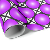 Magenta roze Stippen Black White Lattice Patroon Cadeaupapier (Rol Hoek)