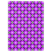 Magenta roze Stippen Black White Lattice Patroon Klembord (Achterkant)