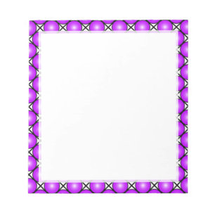 Magenta roze Stippen Black White Lattice Patroon Notitieblok