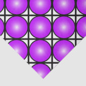 Magenta roze Stippen Black White Lattice Patroon Tissuepapier (Detail)