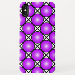 Magenta Roze Stippen Zwart Wit Lattice Patroon Case-Mate iPhone Case