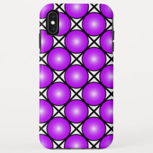 Magenta Roze Stippen Zwart Wit Lattice Patroon Case-Mate iPhone Case