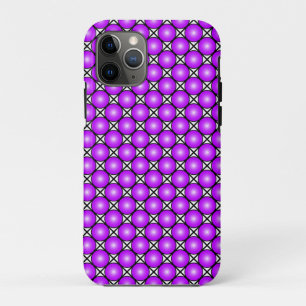 Magenta Roze Stippen Zwart Wit Lattice Patroon Case-Mate iPhone Case