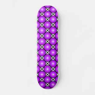 Magenta Roze Stippen Zwart Wit Lattice Patroon Persoonlijk Skateboard