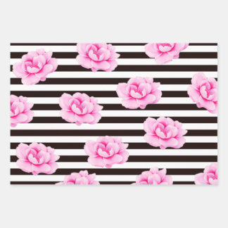 Magenta roze strippellerpapier set van 3 inpakpapier vel