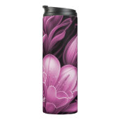 Magenta roze thermisch thermisch getumbler thermosbeker (Geroteerd rechts)