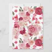 Magenta Roze Trouw Uitnodiging (Achterkant)