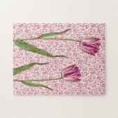 Magenta Roze Tulpenbloemen  Kunst Legpuzzel (Horizontaal)