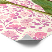 Magenta Roze Tulpenbloemen  Kunst Poster (Hoek)