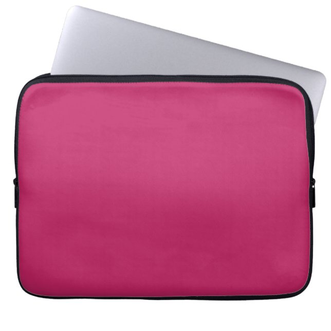 Magenta Roze vast Laptop Sleeve (Voorkant)