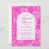 Magenta Roze Victoriaans Vrijgezellenfeest Kaart (Voorkant)