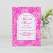 Magenta Roze Victoriaans Vrijgezellenfeest Kaart (Staand voorkant)