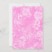 Magenta Roze Victoriaans Vrijgezellenfeest Kaart (Achterkant)