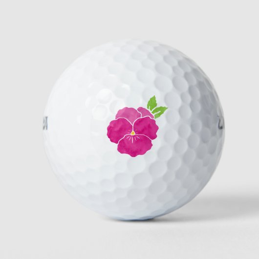 Magenta Roze Viooltje  Golfballen (Voorkant)