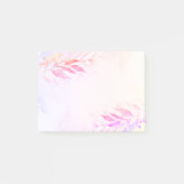 Magenta Roze Waterverf Bladeren Bloemen Bruiloft Post-it® Notes (Voorkant)