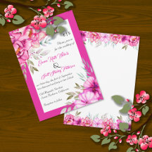 Magenta roze waterverf bloemen bloembloembloembrui