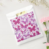 Magenta roze Waterverf Butterfly Bedankzakje (Gezegeld)