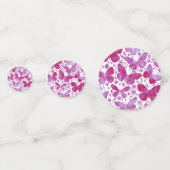 Magenta roze Waterverf Butterfly Confetti (Achterkanten)