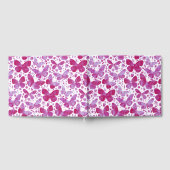 Magenta roze Waterverf Butterfly Gastenboek (Volledig)