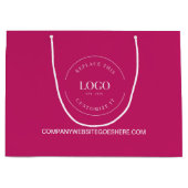 Magenta roze website van het Bedrijf Uw Logo Groot Cadeauzakje (Voorkant)