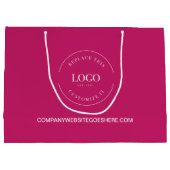 Magenta roze website van het Bedrijf Uw Logo Groot Cadeauzakje (Achterkant)