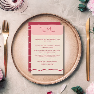 Magenta roze weduwenmenu met modern, koud Lijst