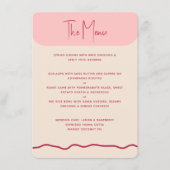 Magenta roze weduwenmenu met modern, koud Lijst Menu (Voorkant)