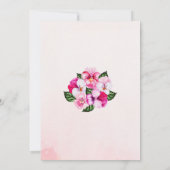  Magenta roze witte Floral 30th Birthday Kaart (Achterkant)