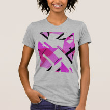 Magenta Roze Zwarte Vormen Abstract MCM-geïnspiree