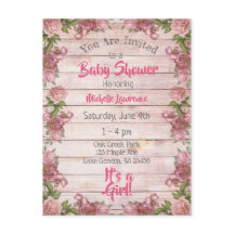  Magenta Rozen Baby shower van hout