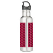 Magenta Rozen – Modern Floral Design Waterfles (Achterkant)