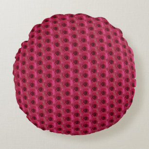 Magenta-Rozen Rond Kussen
