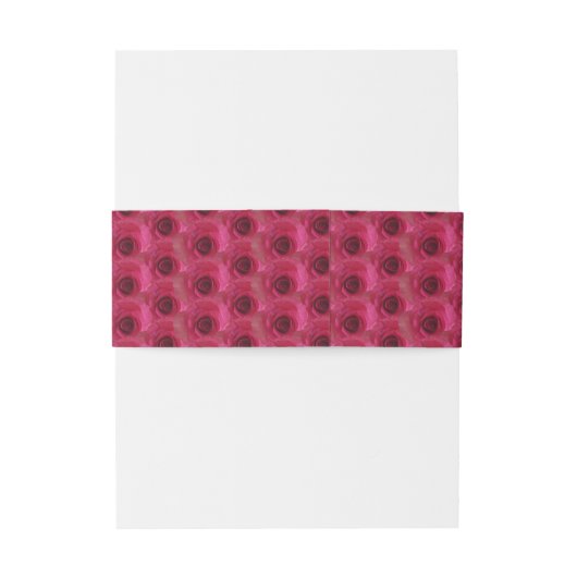 Magenta-Rozen Uitnodigingen Wikkel (Achterkant Voorbeeld)