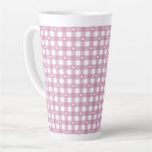 Magenta Ruitjes Latte Mok (Linkerhoek)