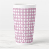Magenta Ruitjes Latte Mok (Voorkant)