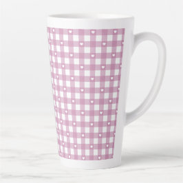 Magenta Ruitjes Latte Mok