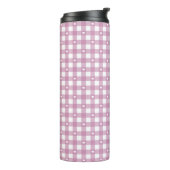 Magenta Ruitjes Thermosbeker (Gedraaid links)