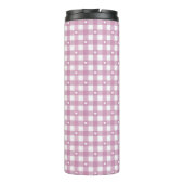 Magenta Ruitjes Thermosbeker (Achterkant)