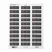 Magenta Rustic Dragonfly Return Address Label (Full Sheet)