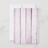 Magenta Rustic Monogram Bridal Shower Kaart (Achterkant)