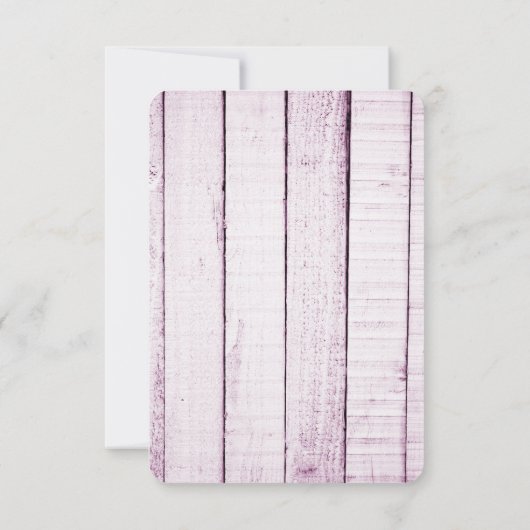 Magenta Rustic Monogram Bridal Shower Kaart (Achterkant)