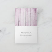 Magenta Rustic Monogram Weddenschap Bedankt (Binnen)