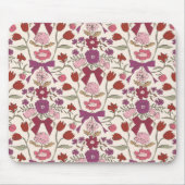 Magenta Rustieke Bogen en Bloesems Muismat (Voorkant)