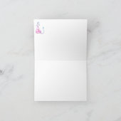 ** Magenta Schattige Dragon Baby shower Dank u Bedankkaart (Binnen)