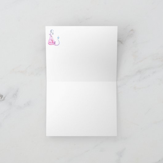 ** Magenta Schattige Dragon Baby shower Dank u Bedankkaart (Binnen)
