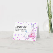 ** Magenta Schattige Dragon Baby shower Dank u Bedankkaart (Voorkant)
