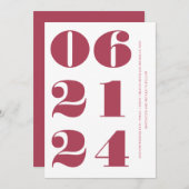 Magenta schoon elegant modern en minimalistisch kaart (Voorkant / Achterkant)